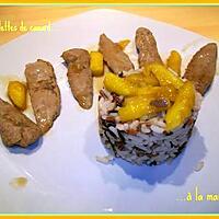 recette Aiguillettes de canard à la mangue