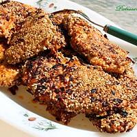 recette BLANCS DE POULET AUX EPICES ET GRAINES DE SESAME