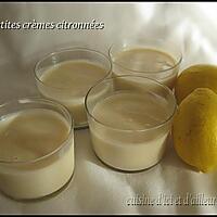 recette Petites Crèmes Citronnées Express