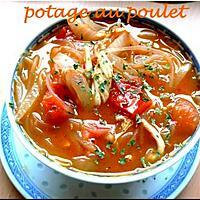 recette potage poulet, vermicelle chinois