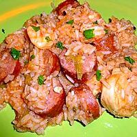 recette JAMBALAYA AU POULET ET SAUCISSES