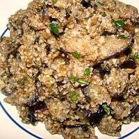 recette Burgul aux aubergines et aux herbes