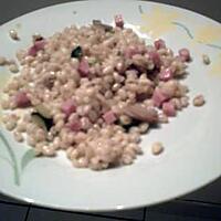 recette BLE AU COMTE JAMBON ET AUX LEGUMES