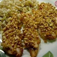 recette Aiguillettes de poulet au miel et cacahuètes (ultra rapide) (prépa 10 mns)