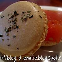 recette Macarons à la gelée de tomates et basilic