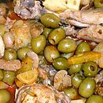 recette Tajine de poulet aux olives et aux champignons