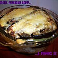 recette Cocotte aubergine-boeuf & pommes de terre