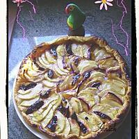 recette tarte aux pommes et quetsches