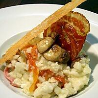 recette Risotto aux cèpes, tomates confites et pancetta...