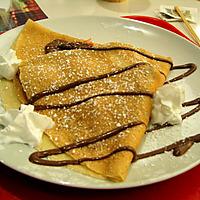 recette crêpe sucrée au chocolat et a la chantilly