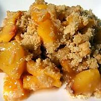 recette Crumble à l'amande pêches et Ordoki ou Patxaran