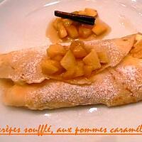 recette crèpes soufflé, aux pommes caramélisé