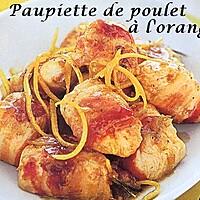 recette Petites paupiettes de poulet à l'orange