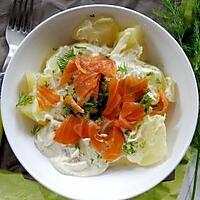 recette Salade de pommes de terre au saumon