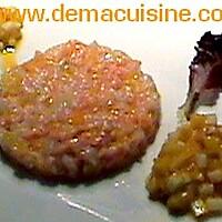 recette Tartare de noix de Saint Jacques et Saumon