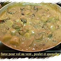 recette vol au vent, poulet quenelle