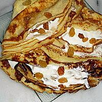 recette CREPES AUX RAISINS SECS