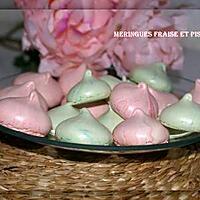 recette MERINGUES INRATABLES FRAISE ET PISTACHE