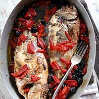 recette Daurade au four à l'ail et vinaigre