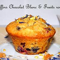 recette Ooo Muffins chocolat blanc et fruits rouges ooO