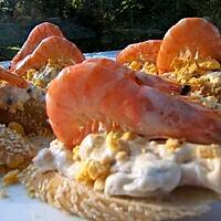 recette Pintxos salade russe & crevettes