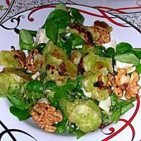 recette Salade de mâche aux ravioles, picodon et noix