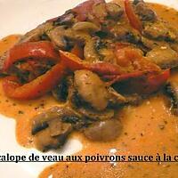 recette escalope de veaux aux poivrons sauce crème