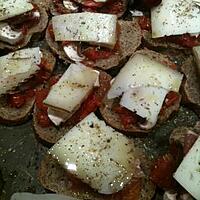 recette TARTINES   GOURMANDES  AUX  SAVEURS  D'ESPAGNE