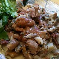 recette DUO  DE  CHAMPIGNONS  EN  FRICASSEES