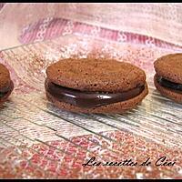 recette Petits gâteaux styles macarons au chocolat corsé