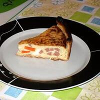 recette Ma Quiche aux Poireaux  Chevre Frais Carotte et Saucisson de Dinde