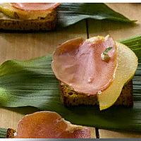 recette Tarte au Boursin, jambon cru, poires