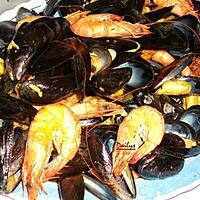 recette Moules Crevettes à l'Oriental