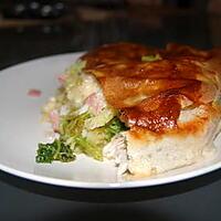 recette Tourte au Chou, Bacon et Cabillaud