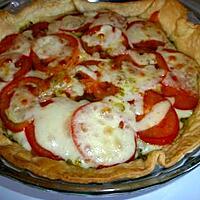 recette Tarte au pesto, à la tomate et mozzarelle