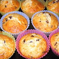 recette Muffins pépites de chocolat et banane