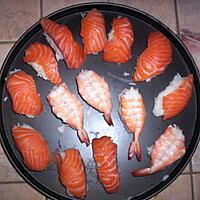 recette Nigiri de saumon et crevettes
