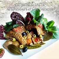 recette Cuisseau de Lapin aux Topinambours et Pois Gourmands