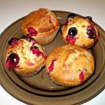 recette muffins aux canneberges( cramberries)fraîches