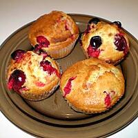 recette muffins aux canneberges( cramberries)fraîches