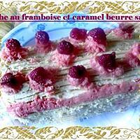 recette buche au framboise et caramel beurre salé