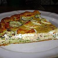 recette Tarte saumon, courgettes & chèvre doux ...