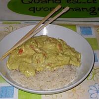 recette Sauté de Crevette sauce Curry Coco et son Riz