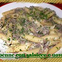 recette penne con salsicce e uova