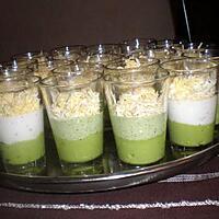 recette verrine avocat ,thon,oeuf dur