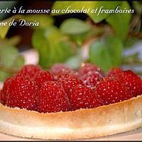 recette Petites tartes à la mouse au chocolat et framboises