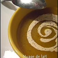 recette Velouté de Courge et sa Crème Moutardée