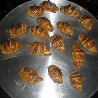 recette apéritif dinatoire mini croissant au saumon