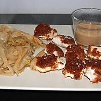 recette Nuggets de Poulets Bacon-Spéculoos, Sauce sucrée