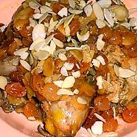 recette POULET~ORIENTAL~AUX~RAISINS~ET~AMANDES